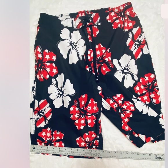 US Polo Assn Mens Patriotic Swim Trunks, Size Med - Picture 9 of 10